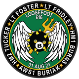 Official HSC-8 Loosefoot 616 Memorial Patch and Sticker