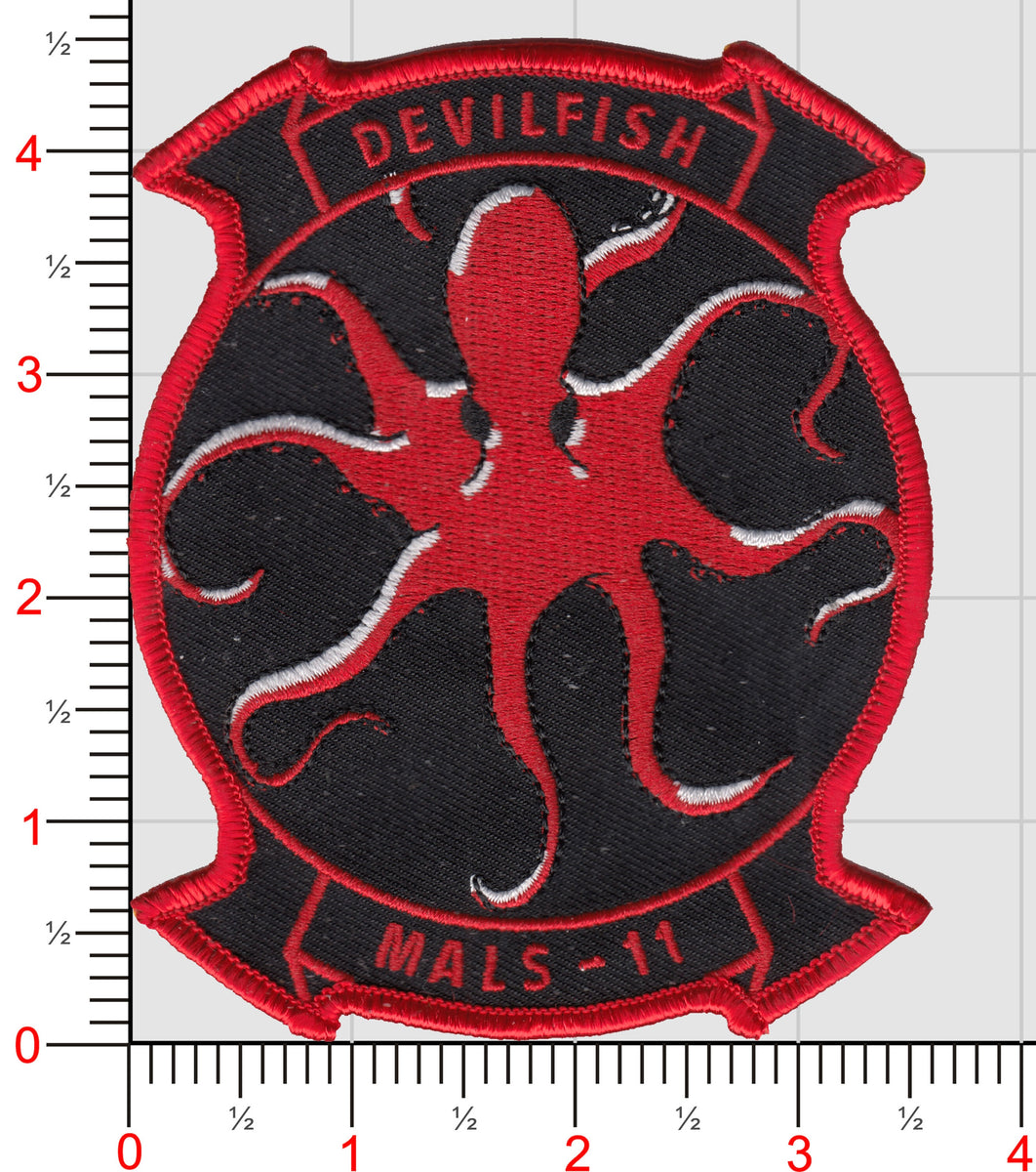 Officially Licensed USMC MALS-11 Devilfish Patch – MarinePatches, devilfish