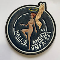 Officially Licensed USMC VMFA-321 Hells Angels Leather Patches