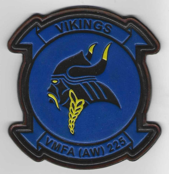 Officially Licensed USMC VMFA(AW)-225 Vikings Leather Patches