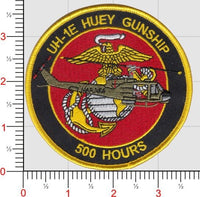 Officially Licensed USMC UH-1E Huey Gunship Hours Patches