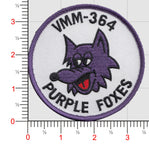 Officially Licensed USMC VMM-364 Purple Foxes Squadron Patches