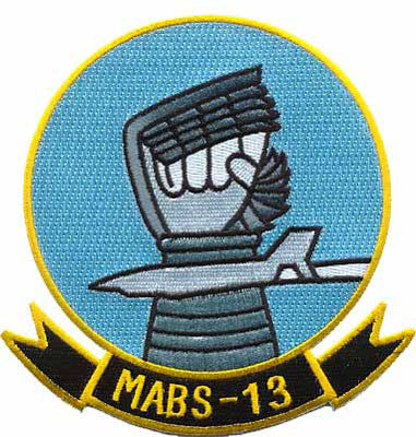 Officially Licensed USMC Air Base Squadrons MABS 13 Patch