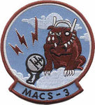 Officially Licensed USMC Marine Aviation Control Squadron MACS-3 Patch