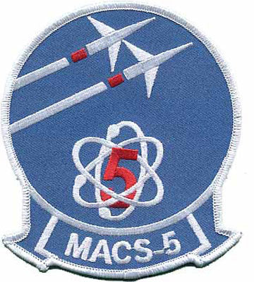 Officially Licensed USMC Marine Aviation Control Squadron MACS-5 Patch