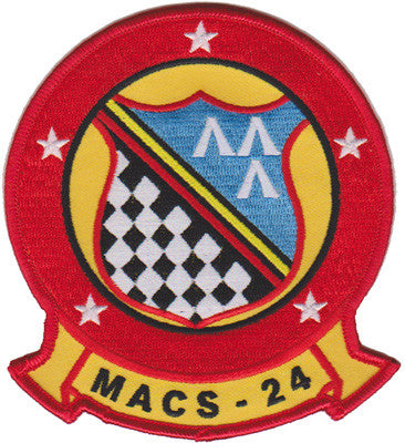 Officially Licensed USMC Marine Aviation Control Squadron MACS-24 Patch