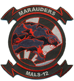 Officially Licensed USMC MALS-12 Marauders Black Patch
