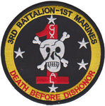 Officially Licensed USMC 3rd Bn 1st Marines- Death Before Dishonor Patch