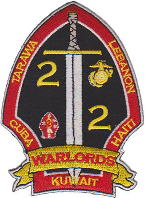 Officially Licensed USMC 2nd Bn 2nd Marines Warlords Patch