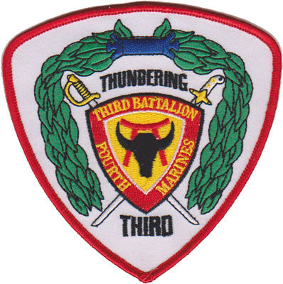 Officially Licensed USMC 3rd Bn 4th Marines Thundering Third Patch