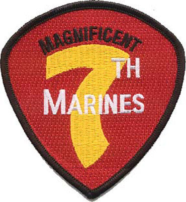Officially Licensed USMC 7th Marines Patch