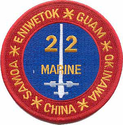 Officially Licensed USMC 22nd Marines Patch