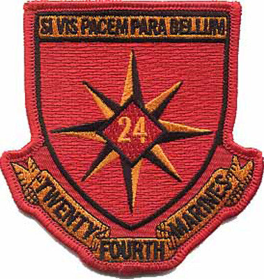 Officially Licensed USMC 24th Marines Patch
