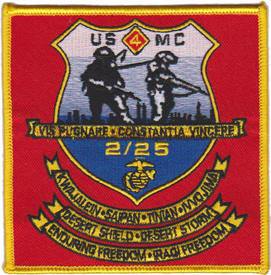 Officially Licensed USMC 2nd Bn 25th Marines Patch
