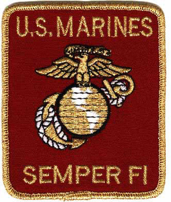Officially Licensed USMC Red Rectangle Patch