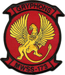 Officially Licensed USMC MWSS 173 Gryphons Patch