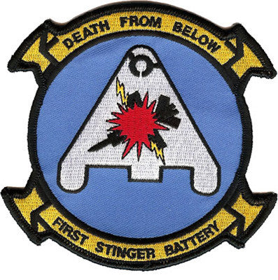 Officially Licensed USMC 1st Stinger Battery Death From Below Patch