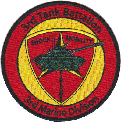 Officially Licensed USMC 3rd Tank Bn 3rd MARDIV Patch