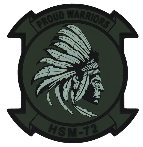 Officially Licensed US Navy HSM-72 Proud Warriors PVC GITD Patch