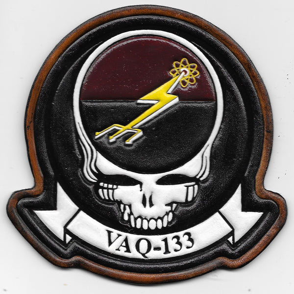 Officially Licensed U.S. Navy VAQ-133 Wizards Leather Patch