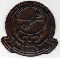 Officially Licensed U.S. Navy VAQ-133 Wizards Leather Patch