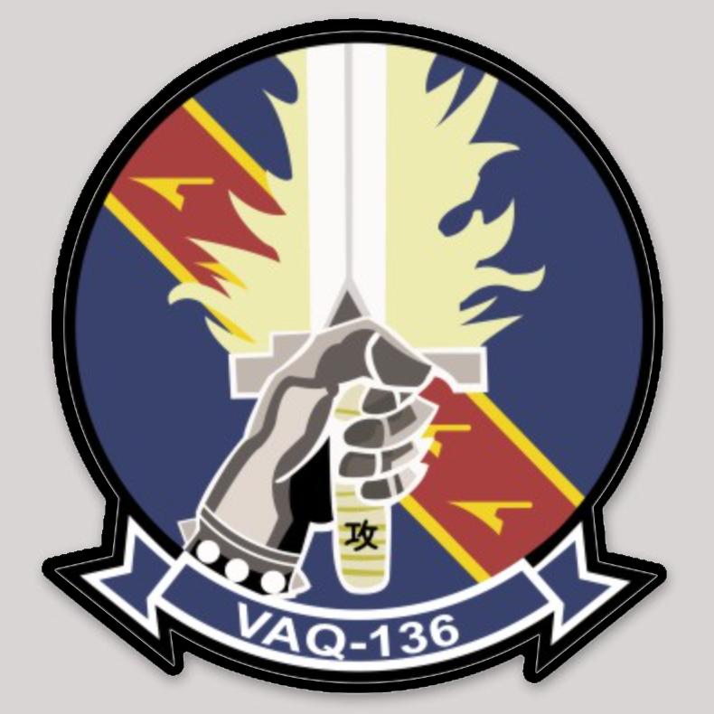 Officially Licensed US Navy VAQ-136 Gauntlets Sticker – MarinePatches ...