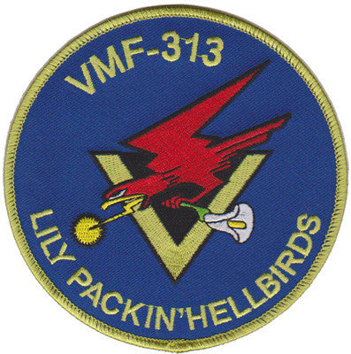 Officially Licensed USMC VMF-313 Lilly Packin' Hellbirds Patch