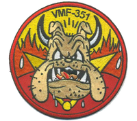 Officially Licensed USMC VMF-351 Original Devil Dog Patch