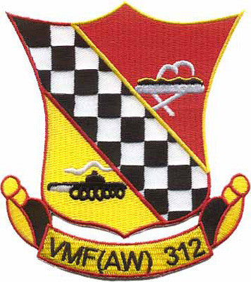 Officially Licensed USMC VMF(AW)-312 Checkerboards Patch