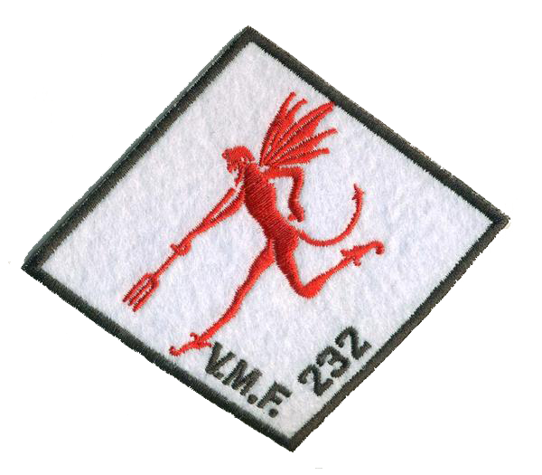 Officially Licensed USMC VMF-232 Red Devils WWII Throwback Patch
