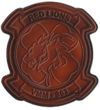 Officially Licensed USMC VMM-363 Red Lions Leather Patches