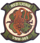 Officially Licensed USMC VMM-363 Red Lions Desert Patch