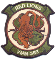 Officially Licensed USMC VMM-363 Red Lions Desert Patch